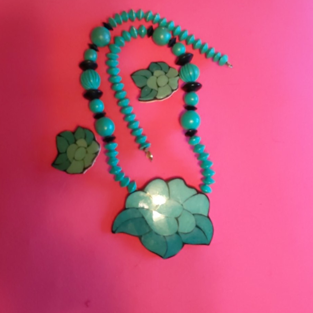 Necklace and earrings